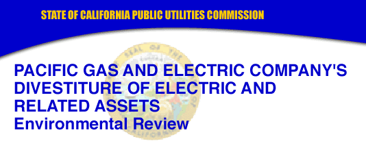 PG&E Divestiture of Related Assets Environmental Review Website
